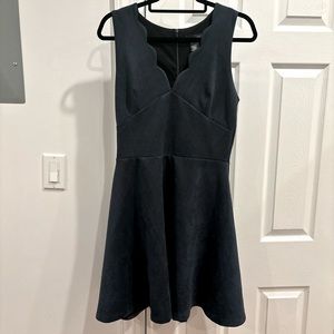 AQUA emerald green suede dress